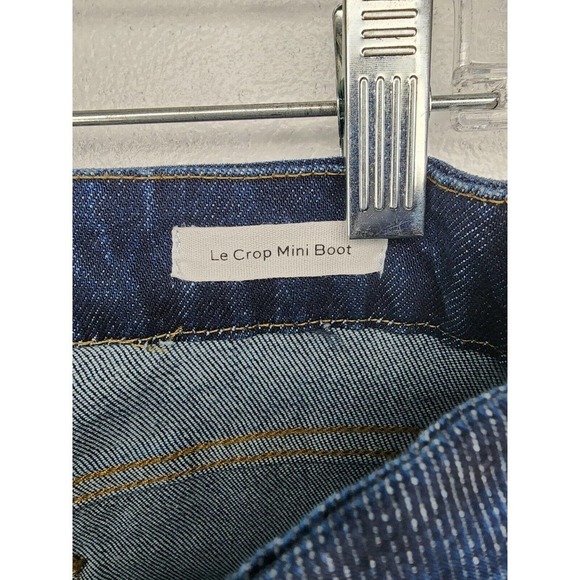 Frame Denim Le Crop Mini Boot Jean Shredded Raw Bayberry Wash Women Size 29 $250 - Picture 6 of 11